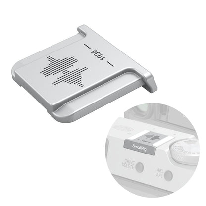 SmallRig Hot Shoe Cover for Fujifilm Cameras with Soft Silicone Pad and Aluminum Alloy Build for a Flattering Visual Finish (Silver, Black) | 4697B 4698B