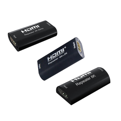 ArgoX 8K 60Hz HDMI 2.0 Female to Female Repeater with Built-in IR-RX Extension Function, Supports 3D, HDMI 2.0, 6Gbps Data Rate and TMDS Clock, AWG26 HDMI, and Up to 30m Transmission Distance | HDRE3