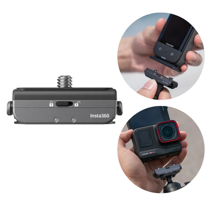 Insta360 Magnetic Quick Release Mount for Action Camera with 1/4" Threaded Hole and Fold-Out 2-Prong Mount CINSAAVH