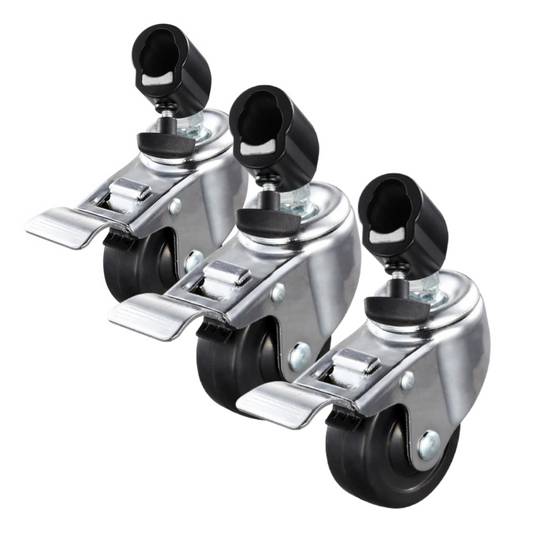 Godox Heavy Duty Locking Caster Wheel Set for Light Stands with 22mm Diameter Legs - Production and Studio Lighting Equipment | LSA-06