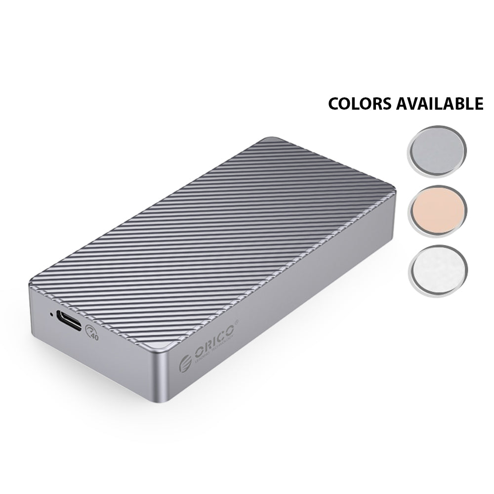 [CLEARANCE] ORICO M.2 NVME SSD Solid State Drive Enclosure with USB 3.2 Gen2 Type-C Interface, 40Gbps Transfer Rate, 4TB Max Capacity with PCIe 3.0 and UASP TRIM Function for Smartphone PC Desktop Laptop | Rose Gold | M214C3-U4