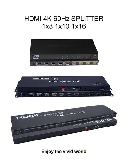 ArgoX 1x4 HDMI 2.0 Splitter with 4K 60Hz, Supports 3D, 6Gbps Data Rate and TMDS Clock, Built-in IR Extension Fucntion, AWG26 HDMI Cable for DVD Player, A/V Receiver, Set Top Boxes | HDSP4-V2.0