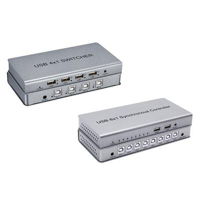 [CLEARANCE] ArgoX USB 4x1 / 8x1 KVM Synchronous Controller USB-B Switcher Supports Wireless Keyboard and Mouse, IR Control, USB1.1/2.0 A Male to B Male Cable for Computers, Gaming, KVM Extenders, Windows, Linux, macOS, and Android