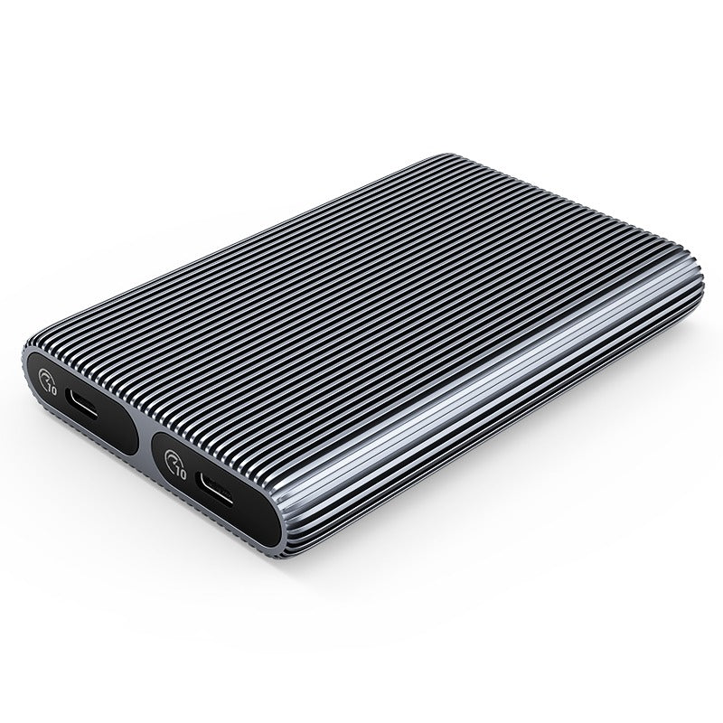 [CLEARANCE] ORICO AM2C3-2N NVMe to USB 3.2 Gen2 Type C Dual Bay M.2 NVMe + NVMe SSD Enclosure Tool-Free with 10Gbps Fast Data Transfer Rate, 2-in-1 USB-C to C/A Cable PD 60W, 4TB Max. Disk Capacity for Windows, macOS, Linux, Android