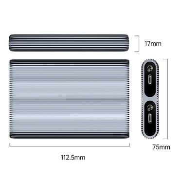 [CLEARANCE] ORICO AM2C3-2N NVMe to USB 3.2 Gen2 Type C Dual Bay M.2 NVMe + NVMe SSD Enclosure Tool-Free with 10Gbps Fast Data Transfer Rate, 2-in-1 USB-C to C/A Cable PD 60W, 4TB Max. Disk Capacity for Windows, macOS, Linux, Android