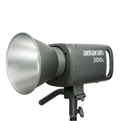 Aputure Amaran 300c / 150c RGB LED Monolight with Fully Tunable CCT 2500-7500K, 9 Preset Special Effects, Bowens S Mount Hyper Reflector Accessory and Bluetooth Wireless Control for Photography and Live Streaming - Gray | Deep Gray | White
