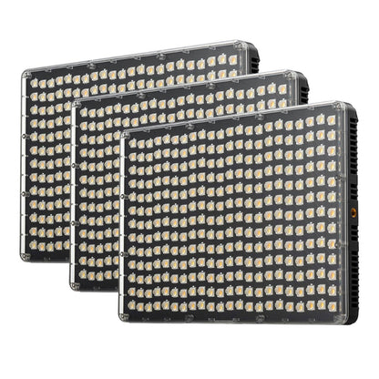 Aputure Amaran P60x 3-Pack Bi-Color Lensed LED Light Panel with Rectangular Softbox and Grid for Photography Video Vlogging Live Streaming Broadcast and Film Production Studio Lighting Equipment | APA0138A11