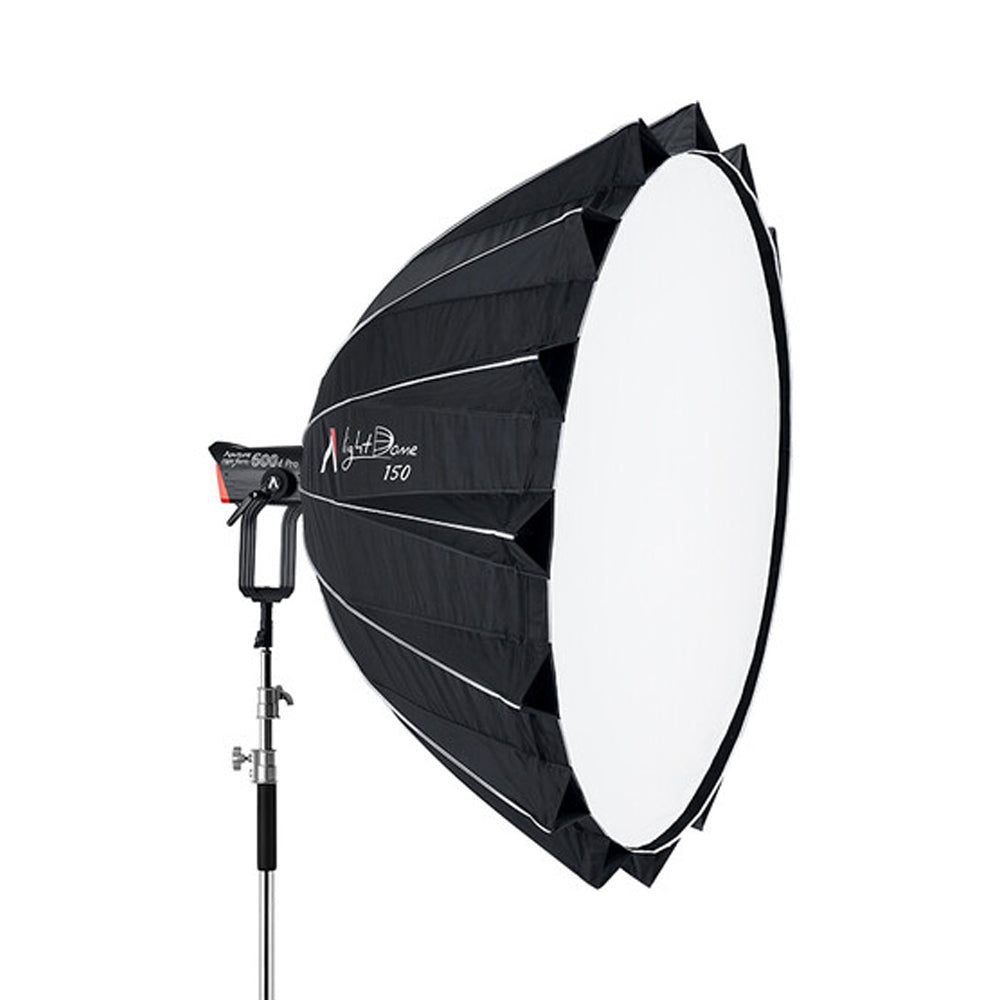 Aputure Light Dome 150cm Bowens S Mount Quick Set-Up Hexadecagon Softbox with 32-Sided Design for Circular Reflections, 2 Front Diffuser 1.5 and 2.5 Stops for Photography and Film Production Studio Lighting Equipment | APA0227A30