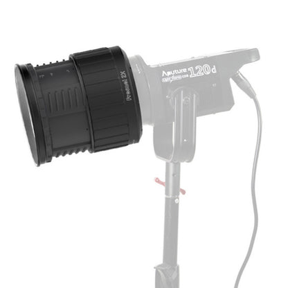 Aputure Fresnel 2X Attachment Accessory for LS C120d, LS C120dII and LS C300d LED Lights with Dual Optical Lens and Cooling Vents for Photography Video Vlogging Live Streaming Broadcast and Film Production Studio Lighting Equipment