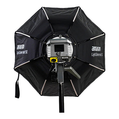 Aputure Light Dome Mini SE 1.5-Stop 58cm Bowens Mount Quick Set-Up Octagol Softbox with Removable Inner Baffle, Silver Interior for Studio and Lightning Equipment | APL0010A30