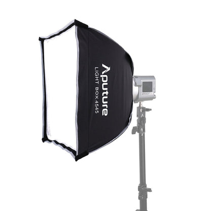 Aputure Light Box 45x45 Softbox for Amaran LS 300d / 300x and COB 60 Series LED Monolights with Bowens Mount Speed Ring Adapter and Grid for Photography Video Vlogging Live Streaming Broadcast and Film Production Studio Lighting