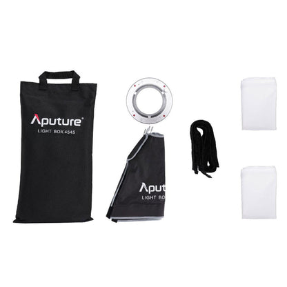 Aputure Light Box 45x45 Softbox for Amaran LS 300d / 300x and COB 60 Series LED Monolights with Bowens Mount Speed Ring Adapter and Grid for Photography Video Vlogging Live Streaming Broadcast and Film Production Studio Lighting