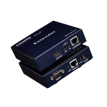 ArgoX HDES03 4K Ultra HD HDMI HDBaseT Extender Video Transmitter Receiver with 100m Range, Supports HDMI1.4/HDCP1.4, Voice Rate, Ethernet Standard, Bi-directional IR Control, and RS232