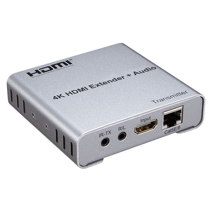 ArgoX HDES100-P 4K HDMI Extender + Audio Transmitter Receiver with 100m Range, Local Loop Out, Supports 3D, IR Control, 3.4Gbps Data Rate, CAT5e/6 Ethernet Cable, TX and RX Supports 3.5mm Audio Output