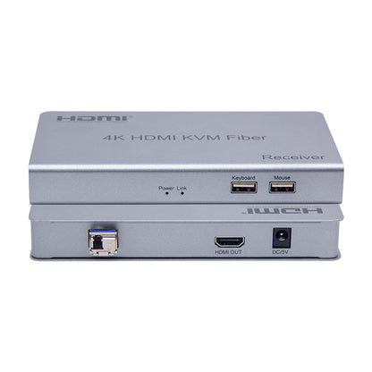 ArgoX 4K Ultra HD HDMI KVM Fiber Over IP Extender Video Transmitter Receiver with 10km / 20km Range, Supports TX RX USB Mouse/Keyboard, HDMI Loop Out, One-to-one Point Mode and Point-to-Point Mode | HDES12 HDES23