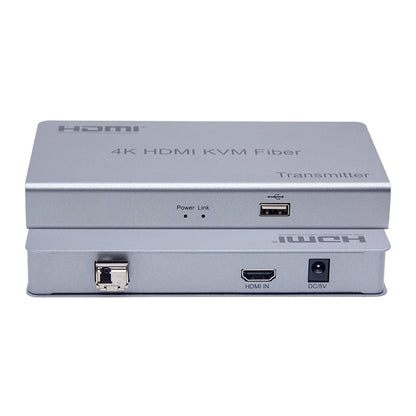 ArgoX 4K Ultra HD HDMI KVM Fiber Over IP Extender Video Transmitter Receiver with 10km / 20km Range, Supports TX RX USB Mouse/Keyboard, HDMI Loop Out, One-to-one Point Mode and Point-to-Point Mode | HDES12 HDES23