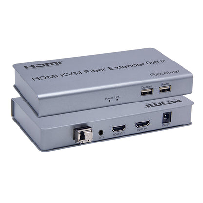 ArgoX 4K Ultra HD HDMI KVM Fiber Over IP Extender Video Transmitter Receiver with 10km / 20km Range, Supports TX RX USB Mouse/Keyboard, HDMI Loop Out, One-to-one Point Mode and Point-to-Point Mode | HDES12 HDES23