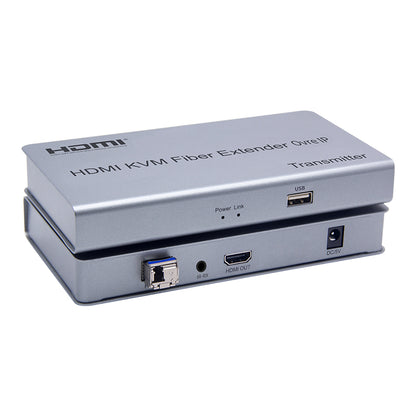 ArgoX 4K Ultra HD HDMI KVM Fiber Over IP Extender Video Transmitter Receiver with 10km / 20km Range, Supports TX RX USB Mouse/Keyboard, HDMI Loop Out, One-to-one Point Mode and Point-to-Point Mode | HDES12 HDES23
