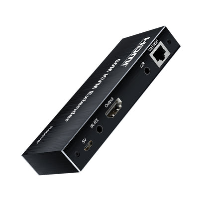 ArgoX HDES24 1080p HDMI KVM Extender Audio Video Transmitter Receiver with Loop, 60m Range, IR Control, Supports USB Mouse/Keyboard, UTP CAT5e/6 Network Cable, 3.5mm Audio Output