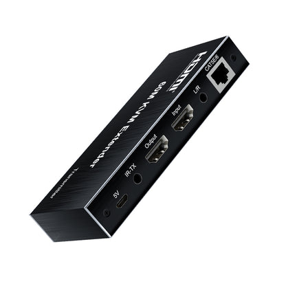 ArgoX HDES24 1080p HDMI KVM Extender Audio Video Transmitter Receiver with Loop, 60m Range, IR Control, Supports USB Mouse/Keyboard, UTP CAT5e/6 Network Cable, 3.5mm Audio Output