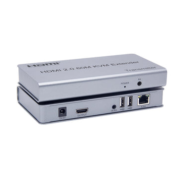 ArgoX HDMI 2.0 KVM Extender Transmitter Receiver with 60m Range, IR Control, Supports USB Mouse/Keyboard, Touch Screen Function, RJ45 Ethernet, CAT5e/6 Cable, HDMI2.0/HDCP2.2, 3.5mm Audio Output | HDES60-KVM