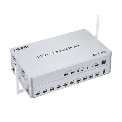 ArgoX HDMP10-V2.0 4K 60Hz HDMI Multimedia Player with 1 in 10 out, Supports HDR, WIFI DLAN Ethernet, Audio Extraction, Micro SD Card, IR Control, with Built-in Android 6.0, and USB2.0/3.0 for Mouse/Keyboard