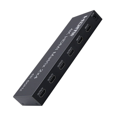 ArgoX 2x4 /4x2 HDMI Matrix Video Switch Splitter with 4K 60Hz, IR, Supports 3D, 3.5mm Jack, Audio LPCM/Dolby/DTS 5.1 Channel | HDMX2X4-V2.0 HDMX4X2-V2.0