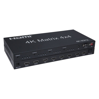 [CLEARANCE] ArgoX 4x4 HDMI Matrix Video Switch Splitter with 4K 60Hz, IR and RS232 Control, Supports 3D, 10.2Gbps Data Rate, RGB/YUV | HDMX4x4-B
