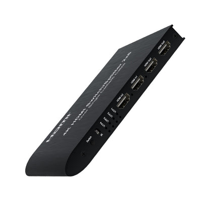 ArgoX HDSS2-6 4K Ultra HD HDMI 2x6 Video Splitter Switcher with 120m Range, CAT5e/6 Cable, IR Remote Control, 3.4Gbps Data Rate, 340MHz Max Bandwidth, Supports HDMI 1.4/HDCP1.4, 4-Ways UTP Extension for HDTV, Projector, Monitor
