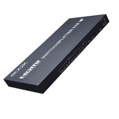 ArgoX 8-Out 2-In 4K HDMI Switcher/Splitter Multi-Screen Display Control Box with 3D Video Support for Televisions, Screen Displays, Monitors, Computers & Laptops