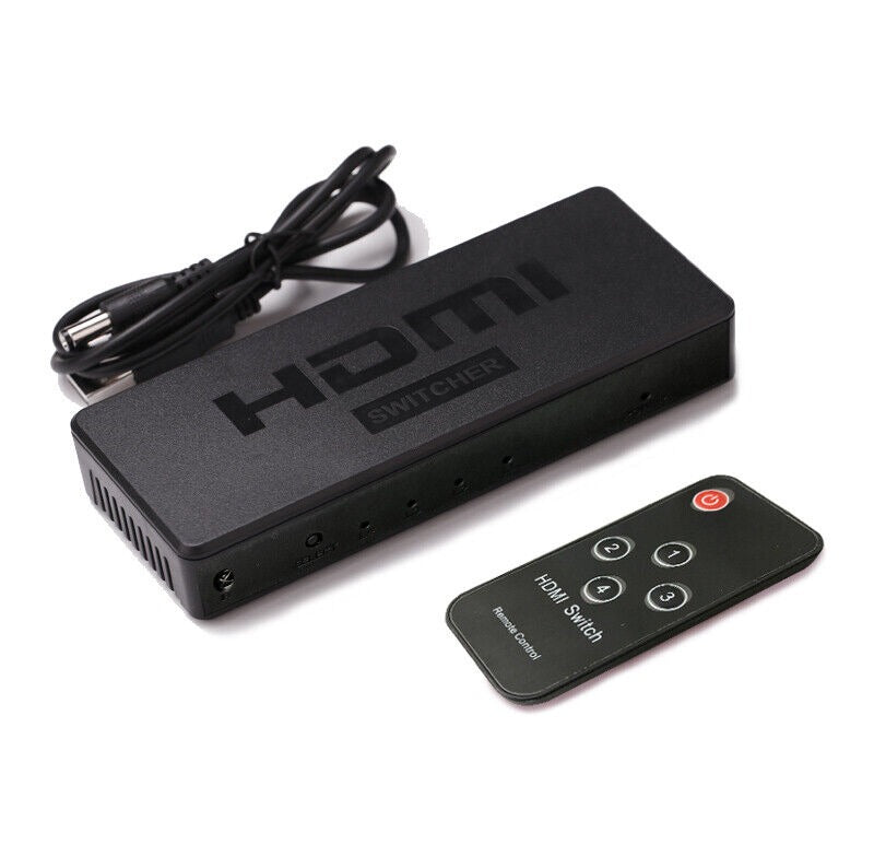 ArgoX HDSW4-M 4K 30Hz HDMI Switcher 4x1 Supports HDMI1.4b, 3D, 3.4Gbps Data Rate and TMDS Clock, 24/30/36bit Deep Color, and AWG26 HDMI Cable Supported for DVD, Satellite Receivers Projectors, A/V Receivers, TV, Set Top Boxes