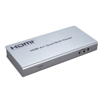 ArgoX HDMI 4x1 Quad Video Multi-Viewer with 1080p 60Hz Full HD, IR Control, 4 Channels Seamless Switcher, Supports HDMI1.3a, HDCP1.2, DVI1.0, and AWG26 Cable for Camera, PC, PS4/5, Gaming, TV | HDSW4-Q
