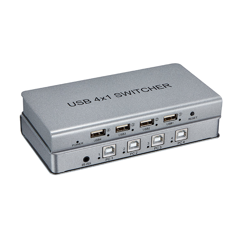 ArgoX USB 4x1 / 8x1 KVM Synchronous Controller USB-B Switcher Supports Wireless Keyboard and Mouse, IR Control, USB1.1/2.0 A Male to B Male Cable for Computers, Gaming, KVM Extenders, Windows, Linux, macOS, and Android