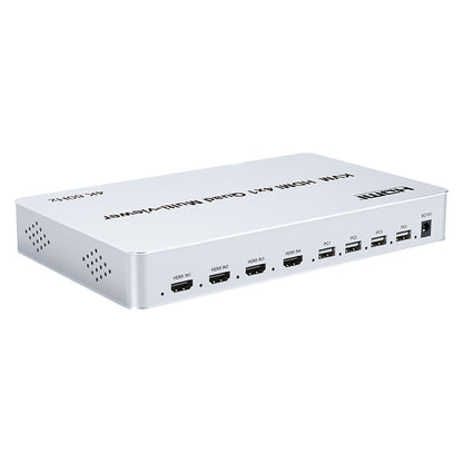 ArgoX HDSW4-V1 HDMI 4x1 Quad Multi-Viewer Seamless Switch with KVM, IR Control, PCM2.0 Audio Output Format, AWG26 and HDMI2.0 Low/High Speed (1.5Mb/s /12Mb/s) Supported, and USB Support for Windows, Linux, MacOS, Android