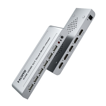 ArgoX 4K 30Hz KVM HDMI 4x1 Quad Multi-Viewer Seamless Switcher Ultra HD Support IR Remote Control, Compatible with USB 2.0, 1-Way Mouse & Keyboard, PCM2 Audio Format, USB Supports Windows, Linux, macOS, Android | HDSW4-V3