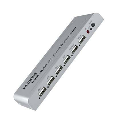 ArgoX 4K 30Hz KVM HDMI 4x1 Quad Multi-Viewer Seamless Switcher Ultra HD Support IR Remote Control, Compatible with USB 2.0, 1-Way Mouse & Keyboard, PCM2 Audio Format, USB Supports Windows, Linux, macOS, Android | HDSW4-V3