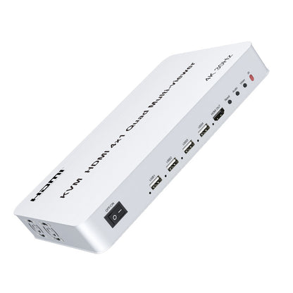 ArgoX 4K 30Hz KVM Quad 4x1 Multi-Viewer Seamless Switcher Ultra HD Compatible with USB 2.0 Keyboard & Mouse, Support IR Remote Control, PCM Audio Format for TV Monitor Display | HDSW4-V4