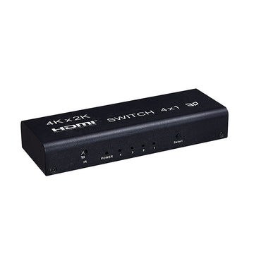 [CLEARANCE] ArgoX HDSW4 4K Ultra HD HDMI Video Switcher 4x1 with Audio Output, Supports 3D, 3.4Gbps Data Rate and TMDS Clock, IR Remote Control, 24/30/36bit Deep Color, AWG26 Cable for DVD Players, Projectors, A/V Receivers, Set Top Boxes