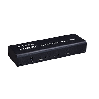 [CLEARANCE] ArgoX HDSW4 4K Ultra HD HDMI Video Switcher 4x1 with Audio Output, Supports 3D, 3.4Gbps Data Rate and TMDS Clock, IR Remote Control, 24/30/36bit Deep Color, AWG26 Cable for DVD Players, Projectors, A/V Receivers, Set Top Boxes