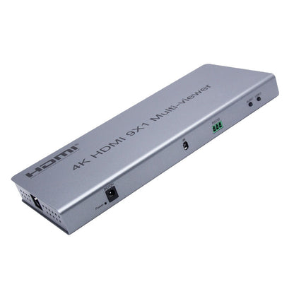 ArgoX HDSW9-Q 4K Ultra HD HDMI 9x1 Quad Video Multi-Viewer Seamless Switcher Supports IR Control, HDMI 1.4, HDCP 1.4, DVI 1.0, Ethernet Interface, More Clearer Subtitles, and Support Audio Video Superposition
