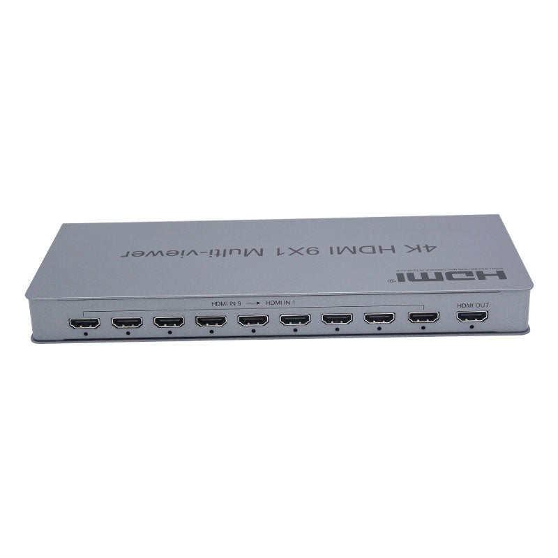 ArgoX HDSW9-Q 4K HDMI 9x1 Quad Multi-Viewer Seamless Switcher Supports IR Control, HDMI 1.4, HDCP 1.4, DVI 1.0, Ethernet Interface, More Clearer Subtitles, and Support Audio Video Superposition