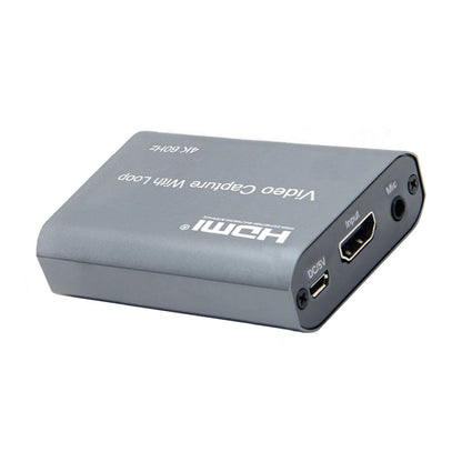 ArgoX HDMI to USB3.0 Video Capture with Loop, 4K 60Hz, USB3.0 to Micro USB Cable, 3.5mm Stereo Output, Support 18Gbps and TMDS Clock, Deep Color, AWG26 HDMI Supported, Support Uncompressed YUY2, VLC/ OBS/Amcap | HDVC12