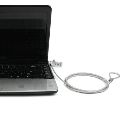ArgoX 4 PIN Numeric Combination Type Security Laptop Lock Cable with Braided Steel Wire for PC, Desktop Computer, Monitor, CPU, etc. | SP-CL001