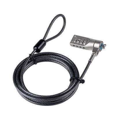 ArgoX 4 PIN Numeric Combination Type Security Laptop Lock Cable with Braided Carbon Steel Wire - 2.5 x 6mm (Nano Slot) for PC, Computer Desktop, Monitor, CPU, etc. | SP-CL301N