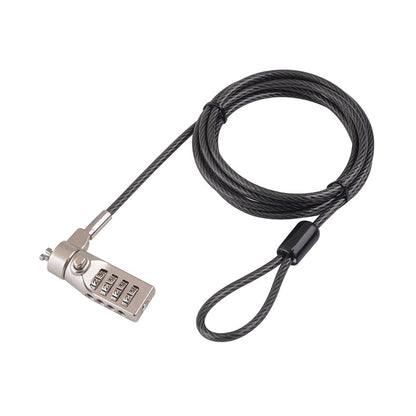 [CLEARANCE] ArgoX 4 PIN Numeric Combination Type Security Laptop Lock Cable with Braided Carbon Steel Wire - 3.2 x 4.5mm (Wedge Slot) for PC, Computer Desktop, Monitor, CPU, etc. | SP-CL301W