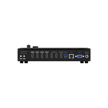 AVMATRIX Shark H4 4-Channel HDMI Video Switcher with Integrated Audio Mixer for Live Streaming via Type C and Ethernet LAN Port, Dual Microphone Inputs, and Recording via USB and SD Card Slot