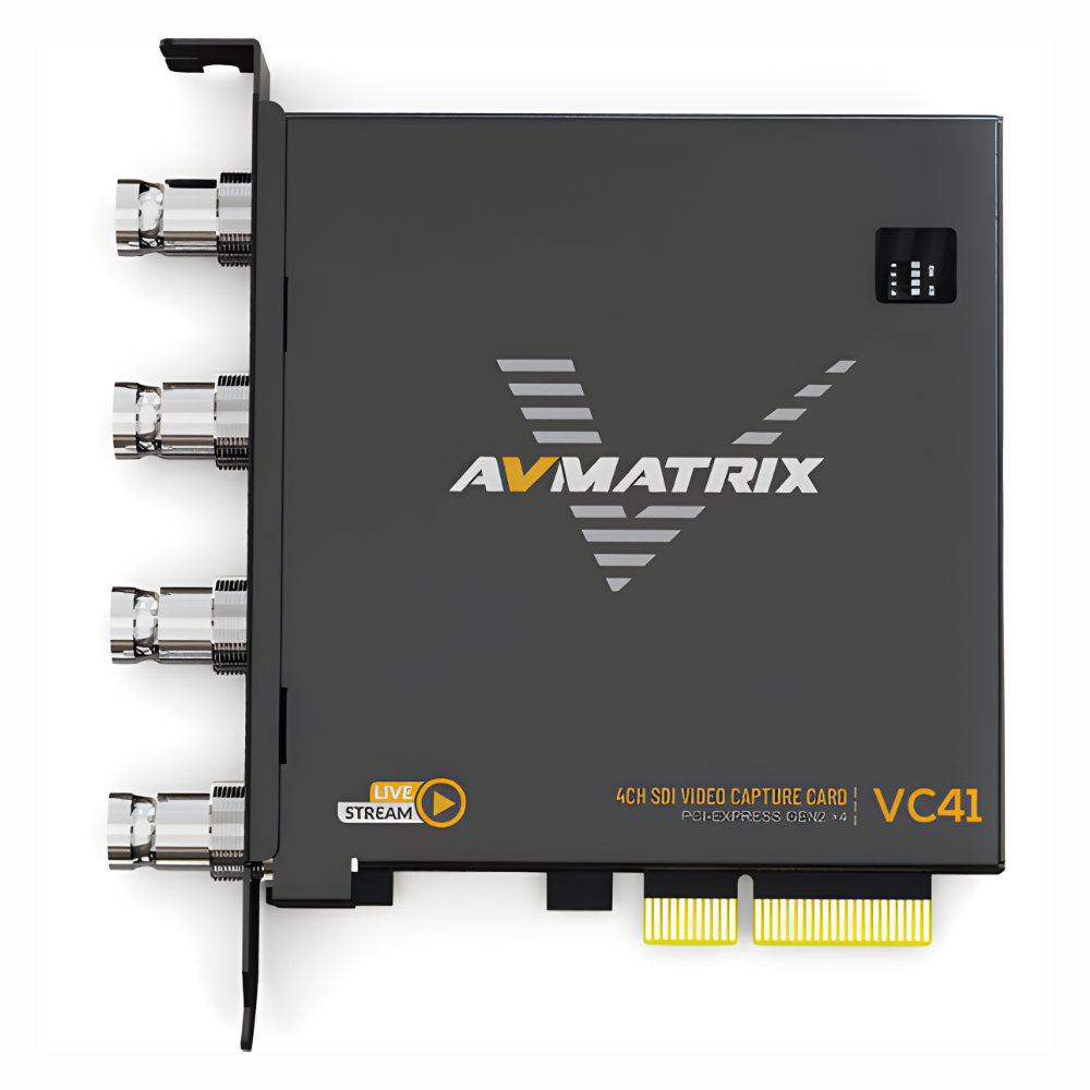 AVMATRIX VC41 / VC42 PCI-Express Capture Card for Gaming & Live Stream 4-Channel HMDI / 3G-SDI Input