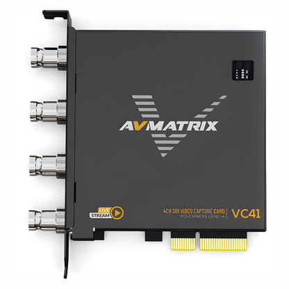 AVMATRIX VC41 / VC42 PCI-Express Capture Card for Gaming & Live Stream 4-Channel HMDI / 3G-SDI Input