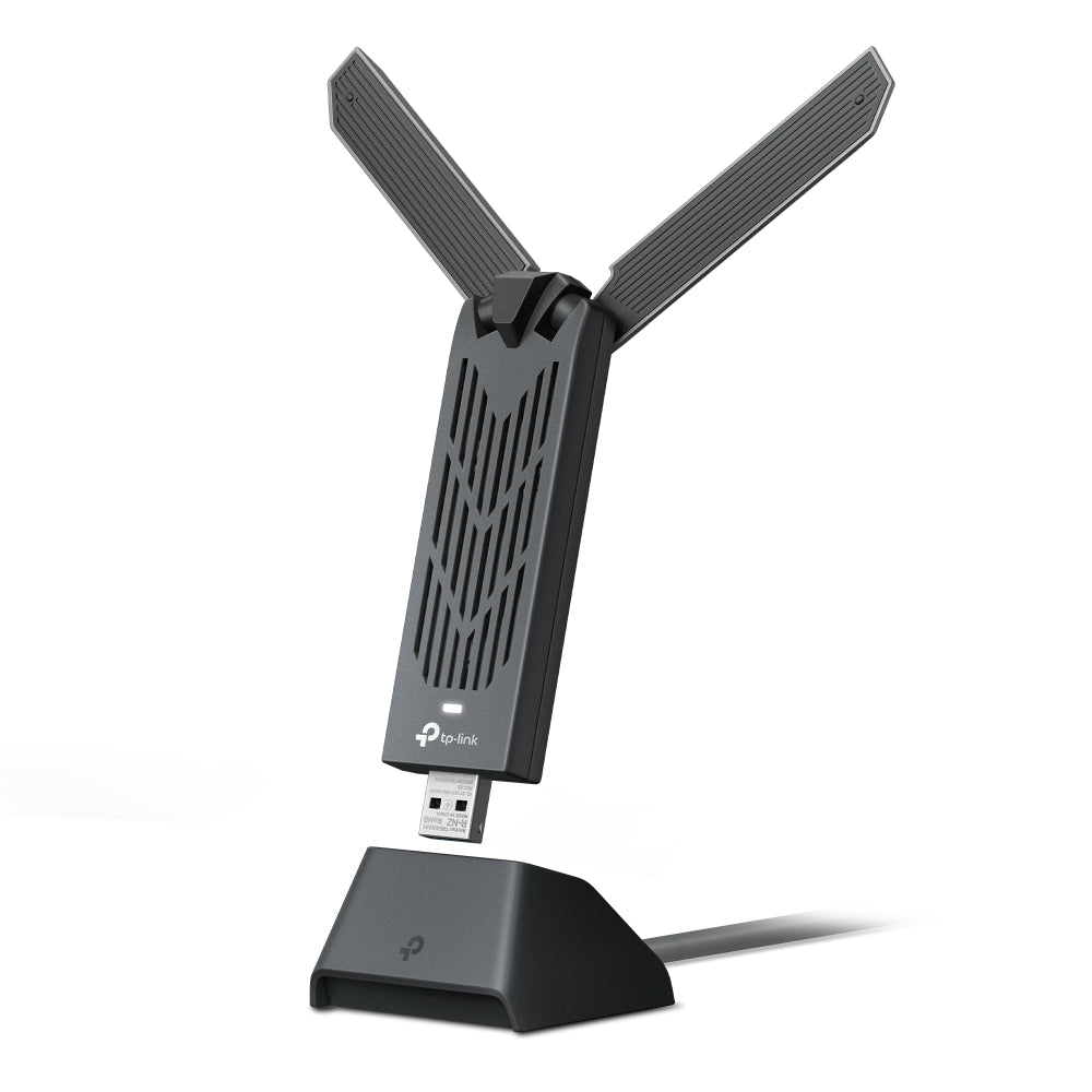 TP-Link Archer TBE400UH BE6500 WIFI 7 High Gain Wireless USB Adapter with Tri-Band 6GHz / 5GHz / 2.4GHz Max 2880Mbps, SuperSpeed USB 3.0, WPA3 Security Protocol, OFDMA MU-MIMO Support and Multi-RU Support