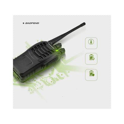 BaoFeng BF-888H (Set of 2) Walkie-Talkie UHF Transceiver 5W Two-Way Radio with 16 Store Channels, 400-470MHz Frequency Range, 5km Max. Talking Range, Clear Voice Output, 1500mAh Battery Capacity, IP45 Waterproof